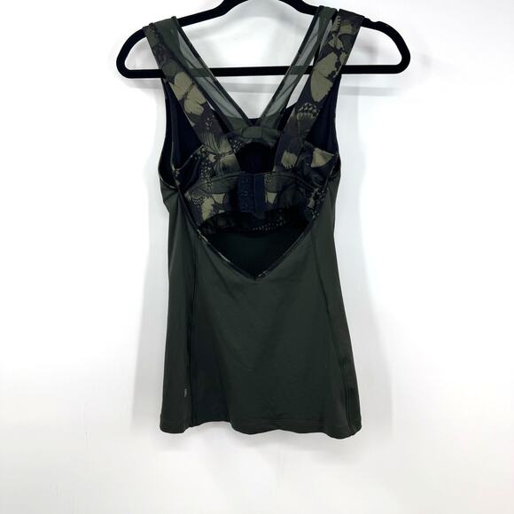 Lululemon Super Sport Tank Top 6 Mesh Gator Green Biggie So Fly Butterfly Bra - Picture 4 of 7